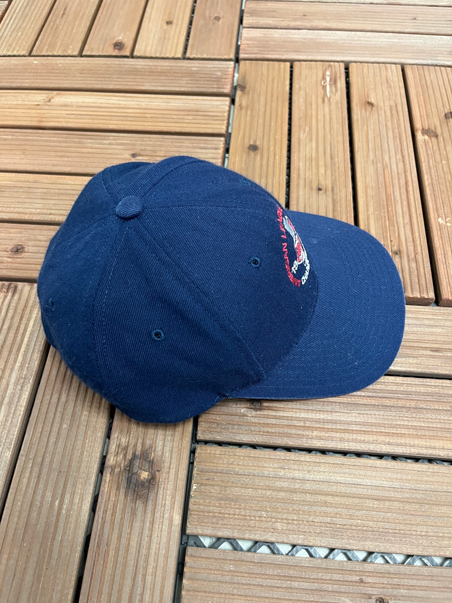 Cleveland Indians AL Central Champions 1999 Graphic Hat | Snap Back | Vintage 1990s MLB Baseball Blue Cap |