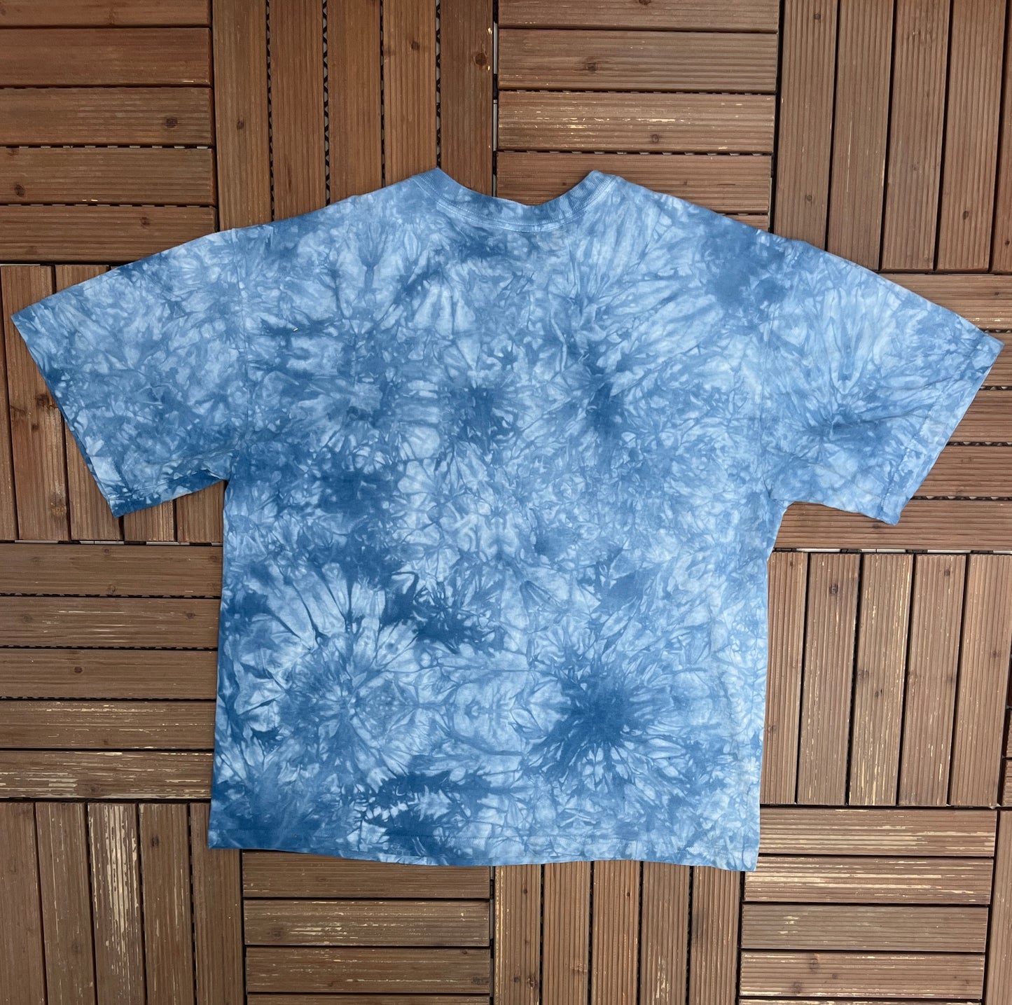 Lighthouse Scenic Graphic Tee | Size X-Large | Vintage 2000s Tie Dye Blue T-Shirt |