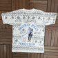 Beverley Hills Polo Club Graphic Tee | Size XX-Large | Vintage 1990s AOP White T-Shirt |