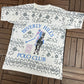 Beverley Hills Polo Club Graphic Tee | Size XX-Large | Vintage 1990s AOP White T-Shirt |