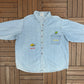 One Fish, Two Fish, Red Fish, Blue Fish Denim Jacket | Size XX-Large | Vintage 1990s Promotional Blue Jean Jacket |