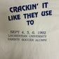 Crack It At Laurentian University Graphic Tee | Size X-Large | Vintage 1990s College White T-Shirt |