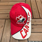 Team Canada Hockey Graphic Hat | Strap Back | Vintage 2000s Hockey Red Cap |