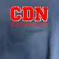 CDN Crossings Felt Stitched Graphic Crewneck | Size Large | Vintage 1990s Promotional Blue Sweatshirt |