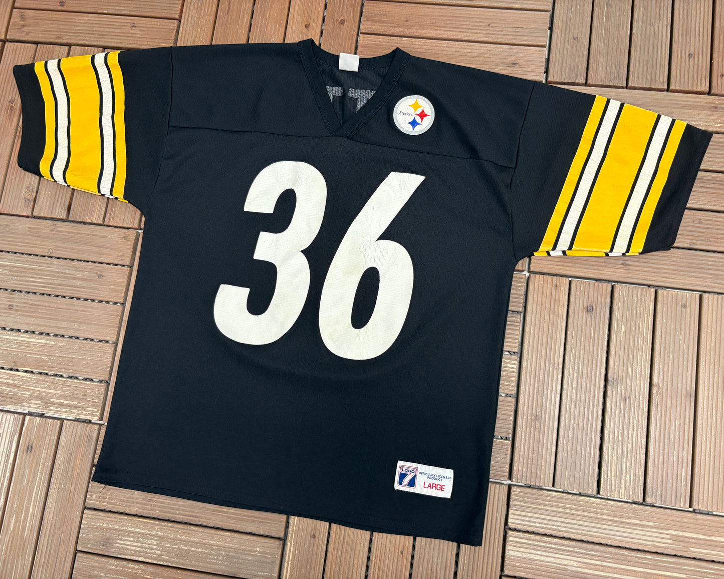 Pittsburgh Steelers Jerome Bettis Football Jersey | Size Large | Vintage 1990s NFL Football Black Jersey |