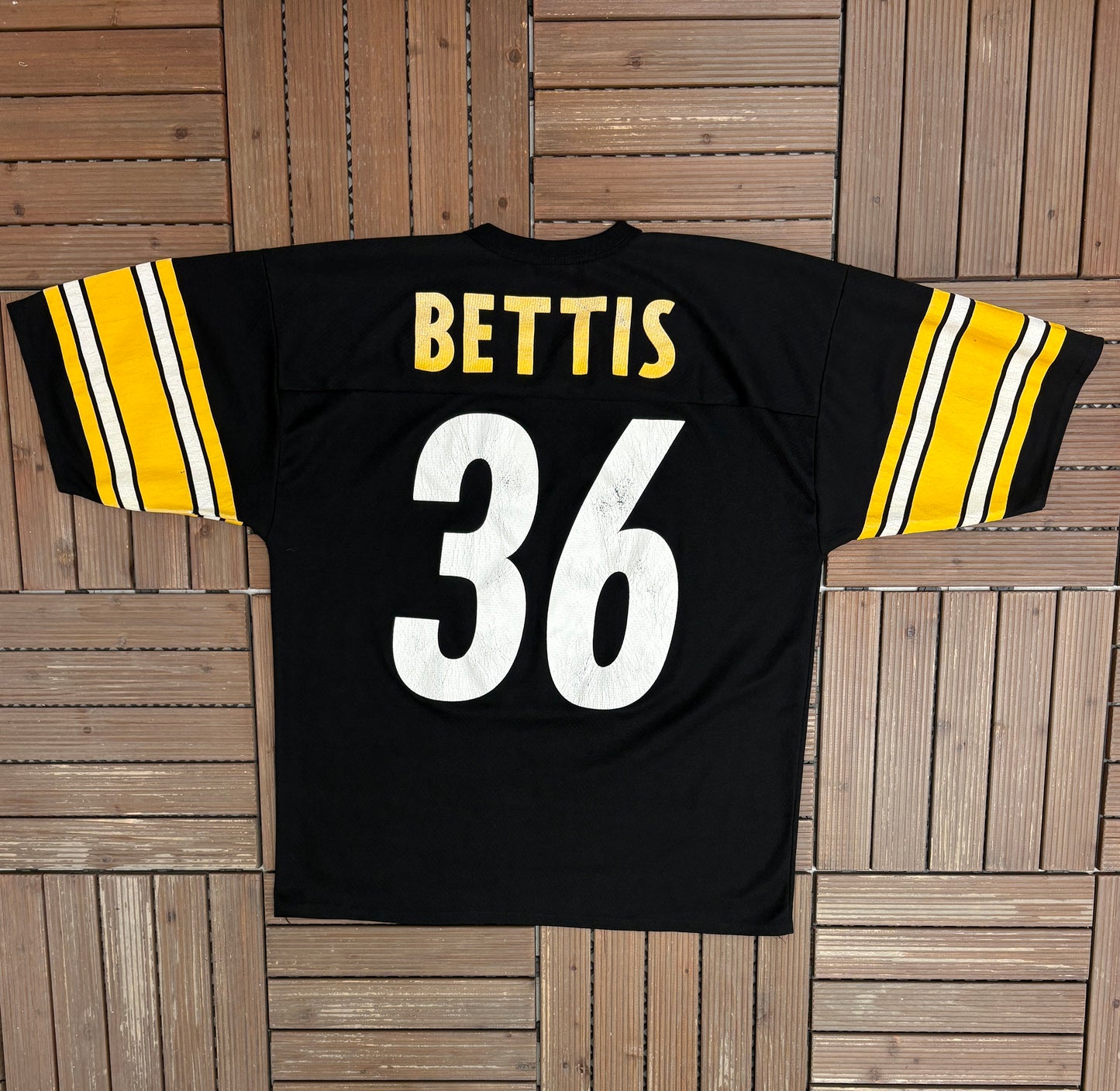 Pittsburgh Steelers Jerome Bettis Football Jersey | Size Large | Vintage 1990s NFL Football Black Jersey |