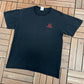 Honda Stitched Graphic Tee | Size Medium | Vintage 2000s Car Promotional Black T-Shirt |