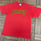 Pittsburgh Pirates Graphic Tee | Size X-Large | Vintage 1990s Single Stitch MLB Baseball Red T-Shirt |