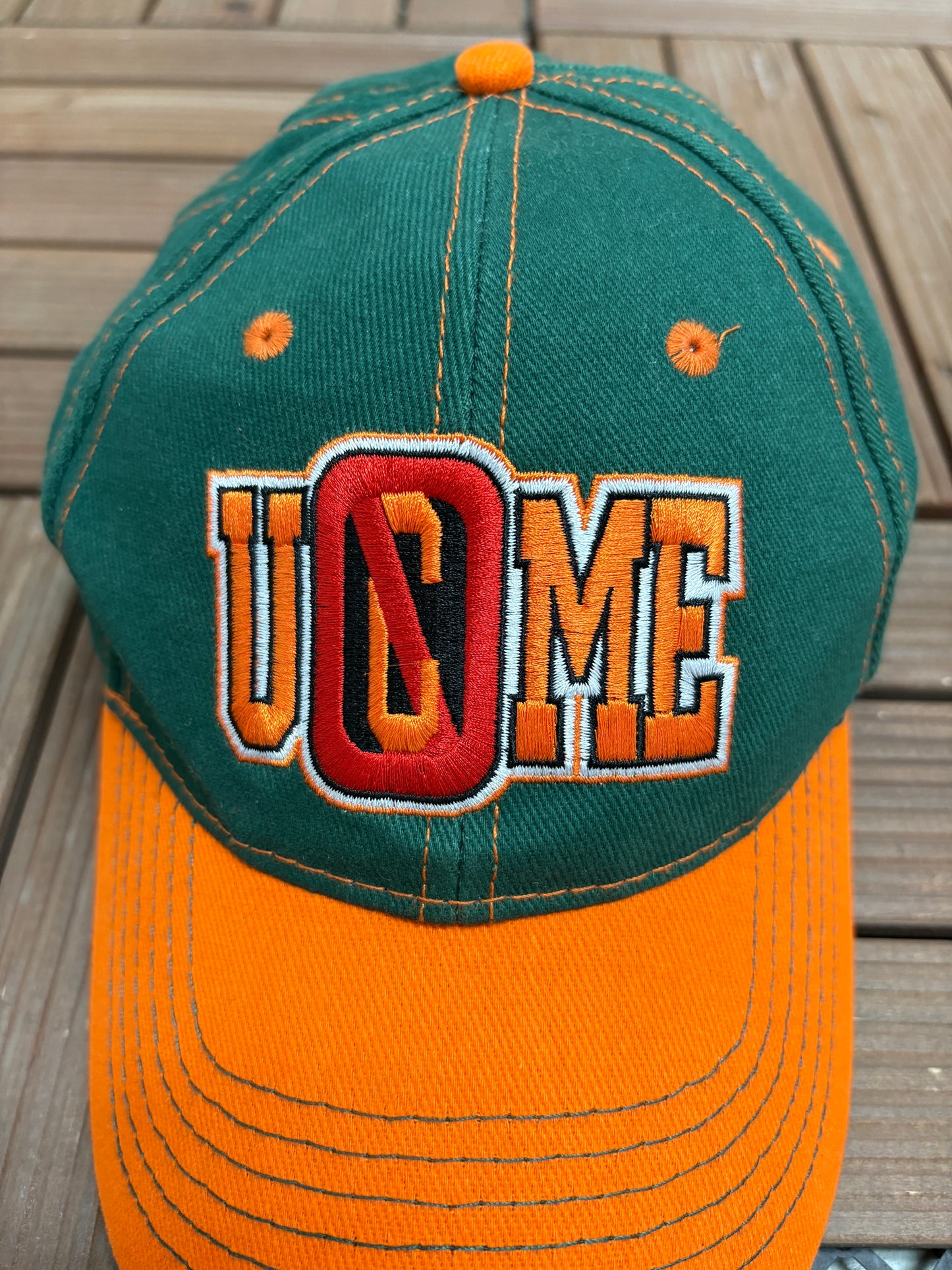 John Cena You Can't See Me Graphic Hat | Strap Back | Vintage 2000s Wrestling Green Cap |