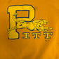 Pitt Panthers Graphic Crewneck | Size Large | Vintage 1980s College Yellow Sweater |