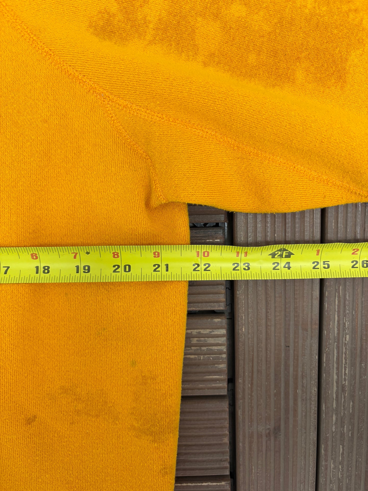 Pitt Panthers Graphic Crewneck | Size Large | Vintage 1980s College Yellow Sweater |