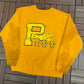 Pitt Panthers Graphic Crewneck | Size Large | Vintage 1980s College Yellow Sweater |