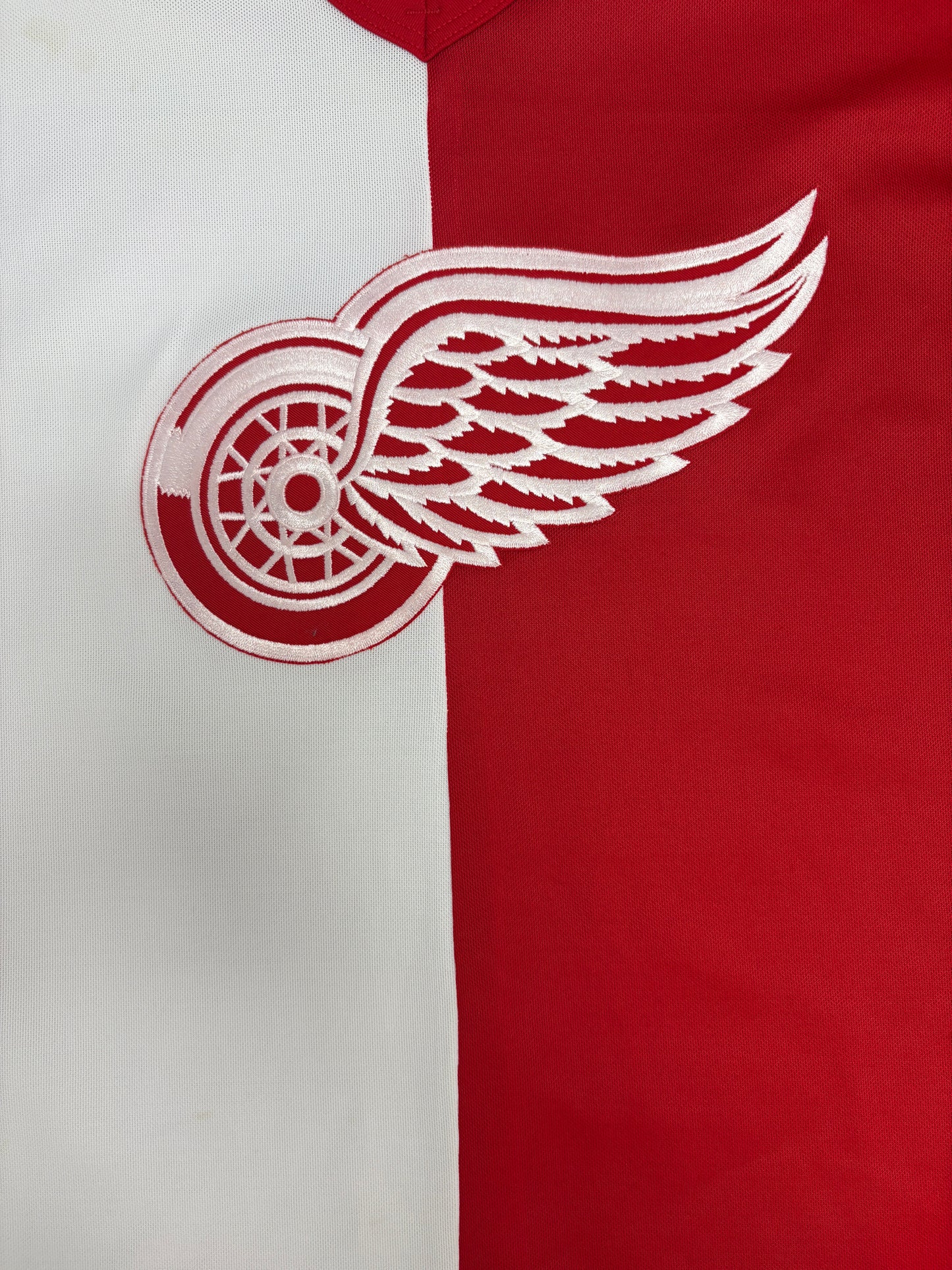 Detroit Red Wings Hockey Jersey | Size X-Large | Vintage 1990s NHL Hockey Half & Half Jersey |