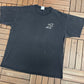 Eagle One Embroidered Graphic Tee | Size X-Large | Vintage 2000s Biker Black T-Shirt |