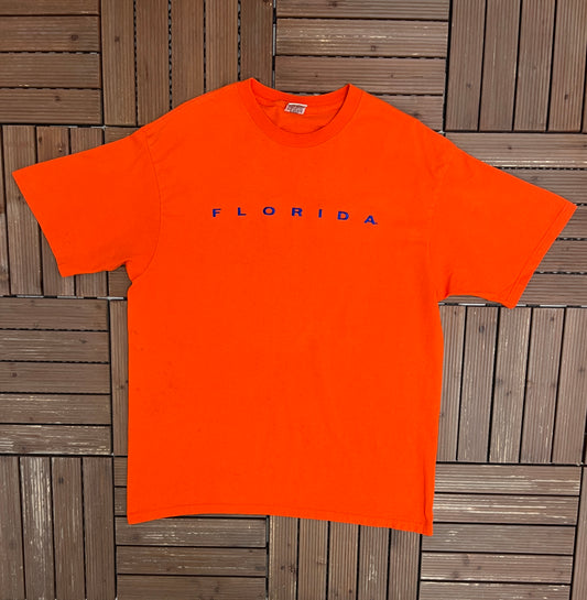 Florida Gators Embroidered Graphic Tee | Size X-Large | Vintage 1990s College Sports T-Shirt |