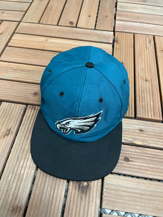 Philadelphia Eagles Embroidered Graphic Hat | Snap Back | Vintage 1990s NFL Football Green Cap |