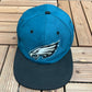 Philadelphia Eagles Embroidered Graphic Hat | Snap Back | Vintage 1990s NFL Football Green Cap |