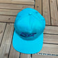 Coca-Cola Embroidered Graphic Hat | Snap Back | Vintage 1990s Promotional Teal Cap |