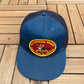 Anheuser-Busch Williamsburg Brewery Graphic Hat | Snap Back | Vintage 1990s Beer Alcohol Promotional Blue Trucker Cap |