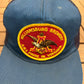Anheuser-Busch Williamsburg Brewery Graphic Hat | Snap Back | Vintage 1990s Beer Alcohol Promotional Blue Trucker Cap |