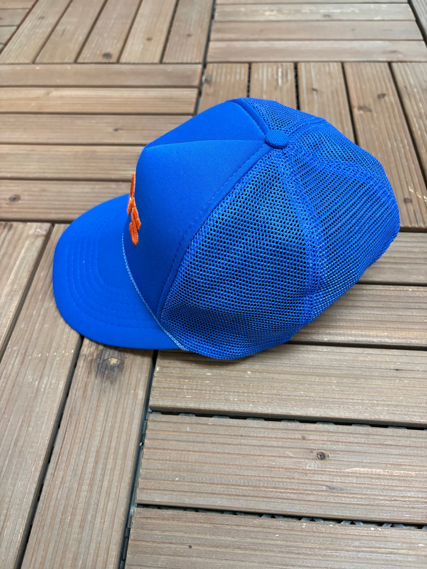 Cleveland Cavaliers Embroidered Trucker Hat | Snap Back | Vintage 1990s NBA Basketball Blue Cap |