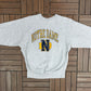 Notre Dame Fighting Irish Graphic Crewneck | Size X-Large | Vintage 1990s Reverse Weave College Grey Sweater |