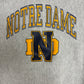 Notre Dame Fighting Irish Graphic Crewneck | Size X-Large | Vintage 1990s Reverse Weave College Grey Sweater |