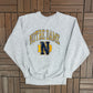Notre Dame Fighting Irish Graphic Crewneck | Size X-Large | Vintage 1990s Reverse Weave College Grey Sweater |