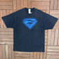 Superman Logo Graphic Tee | Size X-Large | Vintage 2000s Blue Superhero T-Shirt |