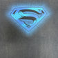 Superman Logo Graphic Tee | Size X-Large | Vintage 2000s Blue Superhero T-Shirt |