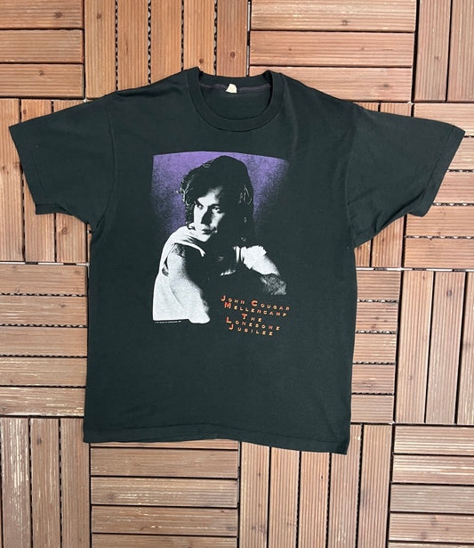 John Mellencamp The Lonesome Jubilee Graphic Tee | Size X-Large | Vintage 1980s Rock Music Black T-Shirt |