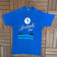 Leinenkugel's Beer Graphic Tee | Size Large | Vintage 1990s Alcohol Promotional Blue T-Shirt |
