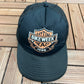 Daytona Beach Bike Week 1988 Graphic Hat | Snap Back | Vintage 1980s Trucker Biker Motorcycle Black Cap |