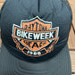 Daytona Beach Bike Week 1988 Graphic Hat | Snap Back | Vintage 1980s Trucker Biker Motorcycle Black Cap |