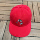 Mickey Mouse Golfer Embroidered Graphic Hat | Strap Back | Vintage 2000s Disney Cartoon Red Cap |