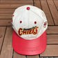 Kansas City Chiefs Football Graphic Hat | Snap Back | Vintage 2000s NFL Football White Leather Cap |