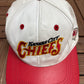 Kansas City Chiefs Football Graphic Hat | Snap Back | Vintage 2000s NFL Football White Leather Cap |