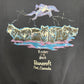 Wolves Leader Of The Pack Bancroft, ON Graphic Crewneck | Size X-Large | Vintage 2000s Tourist Promotional Blue Sweater |