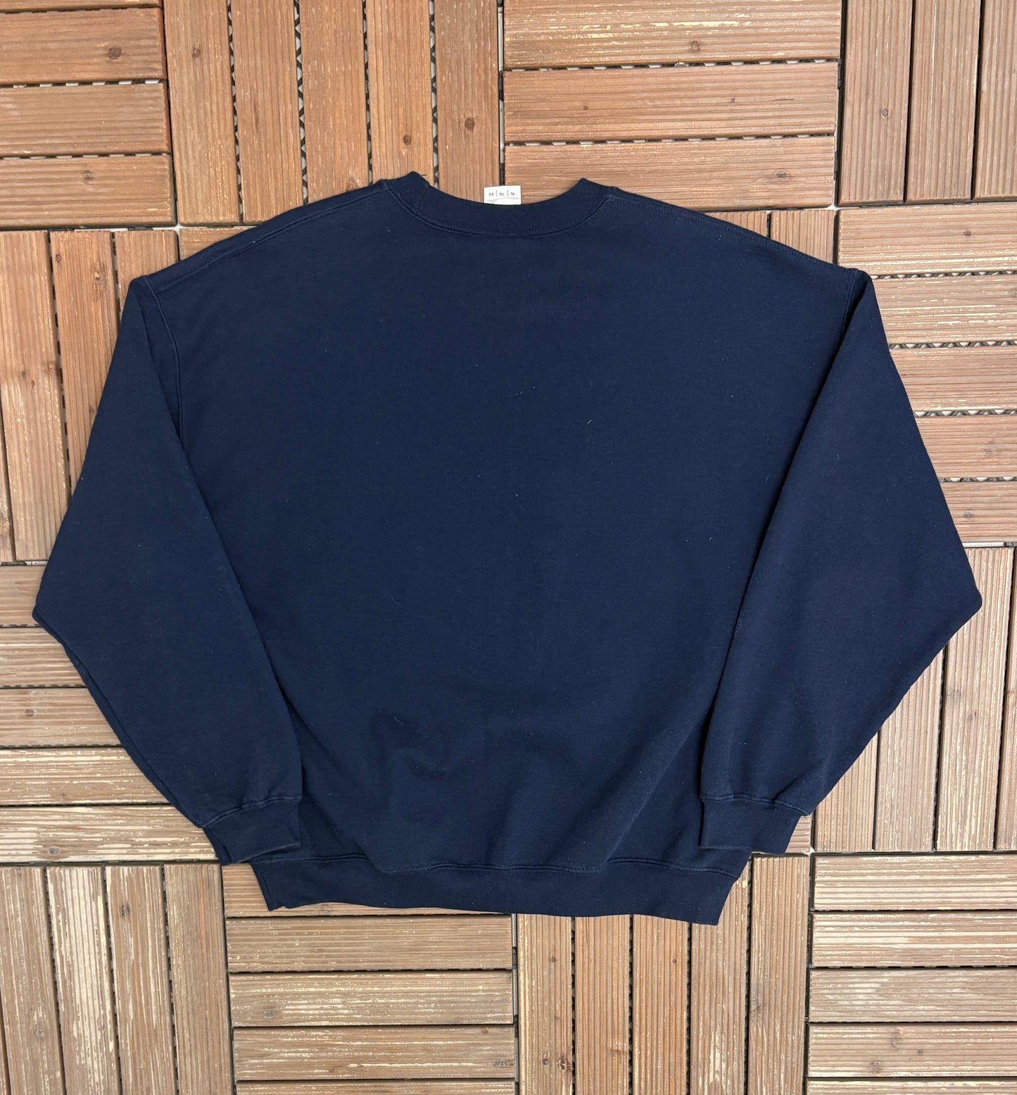 Wolves Leader Of The Pack Bancroft, ON Graphic Crewneck | Size X-Large | Vintage 2000s Tourist Promotional Blue Sweater |