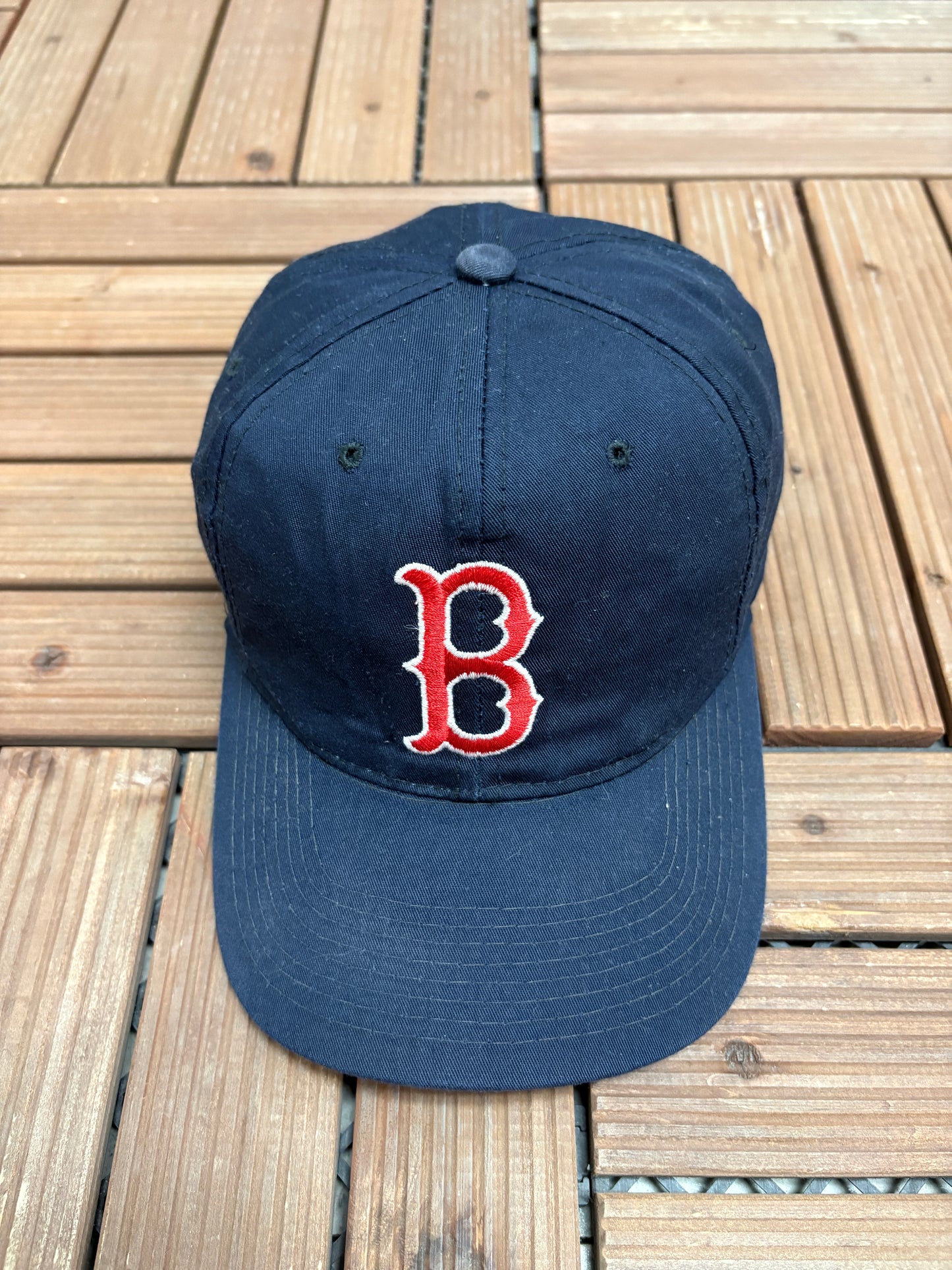 Boston Red Sox Embroidered Hat | Snap Back | Vintage 2000s MLB Baseball Blue Cap |