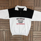 Alcatraz Psycho Ward Outpatient Graphic Quarter Zip | Size X-Large | Vintage 1990s Funny Grey Sweater |