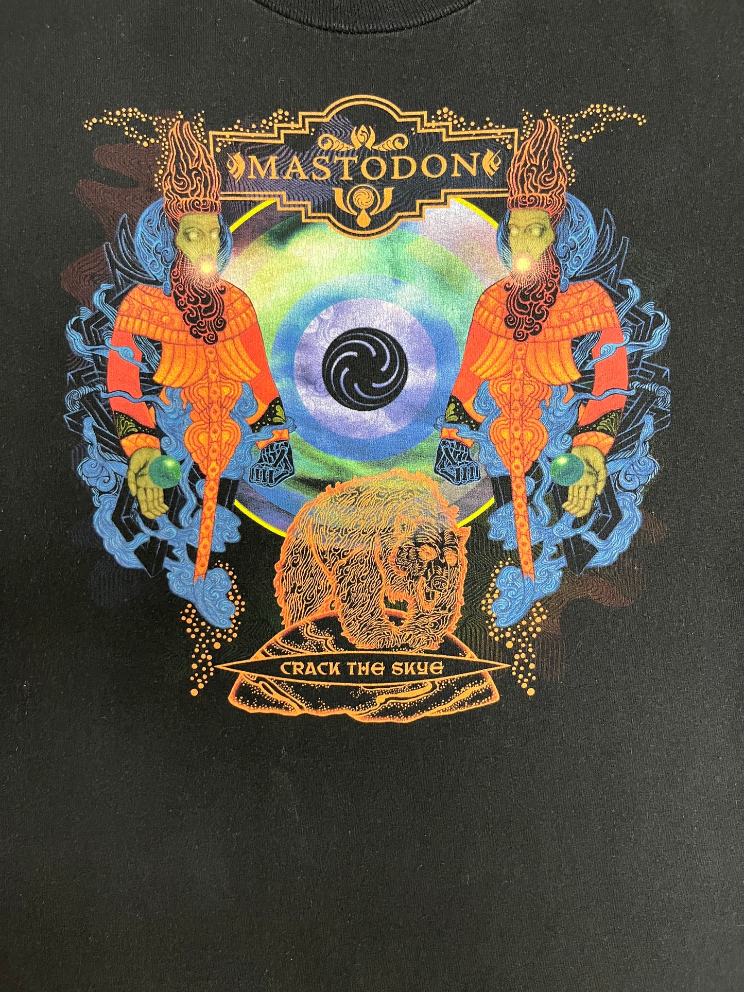 Mastodon Crack The Skye Graphic Tee | Size X-Large | Vintage 2000s Heavy Metal Black T-Shirt |