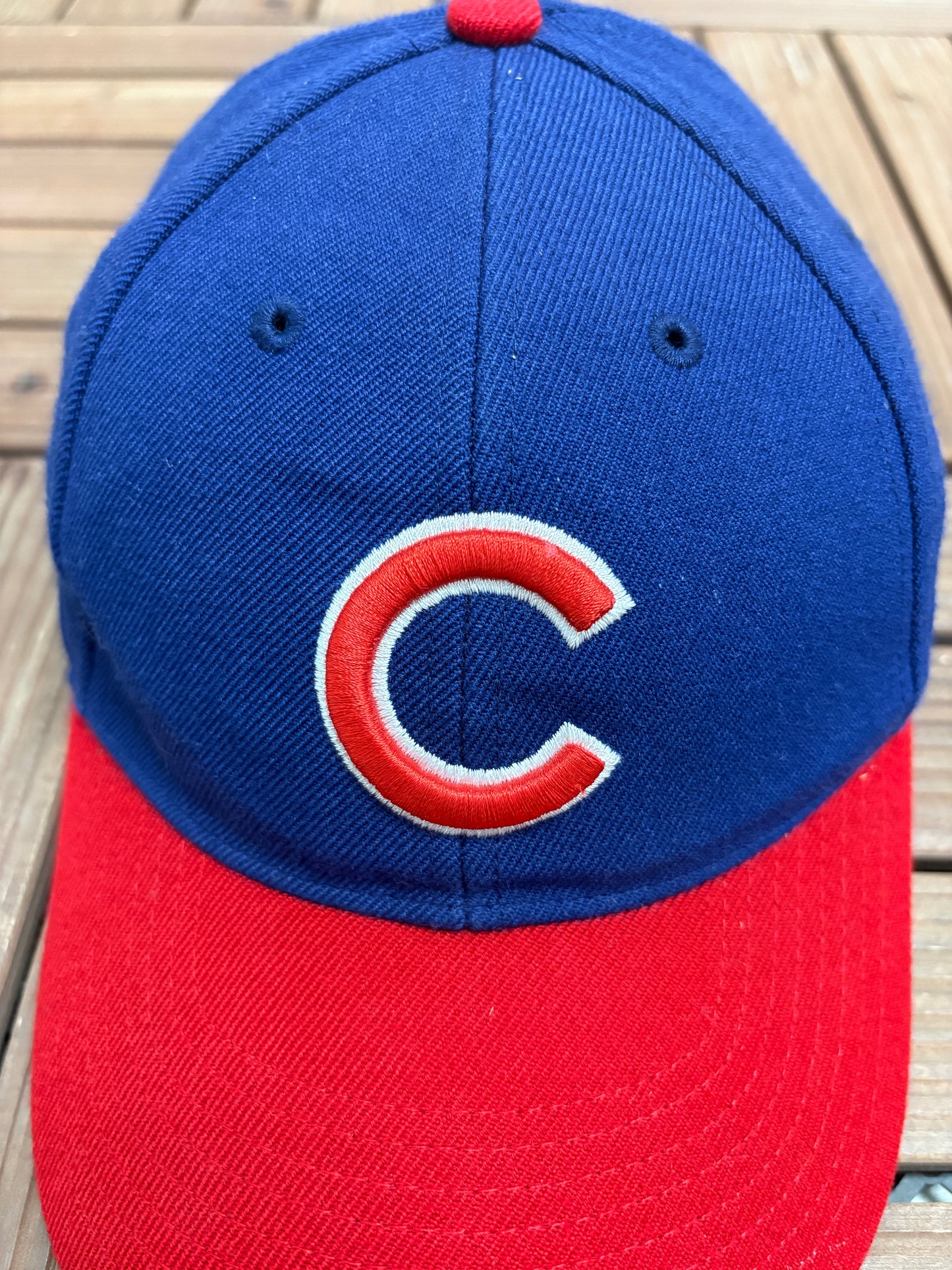 Chicago Cubs Nike Embroidered Graphic Hat | Strap Back | Vintage 2000s MLB Baseball Blue Cap |