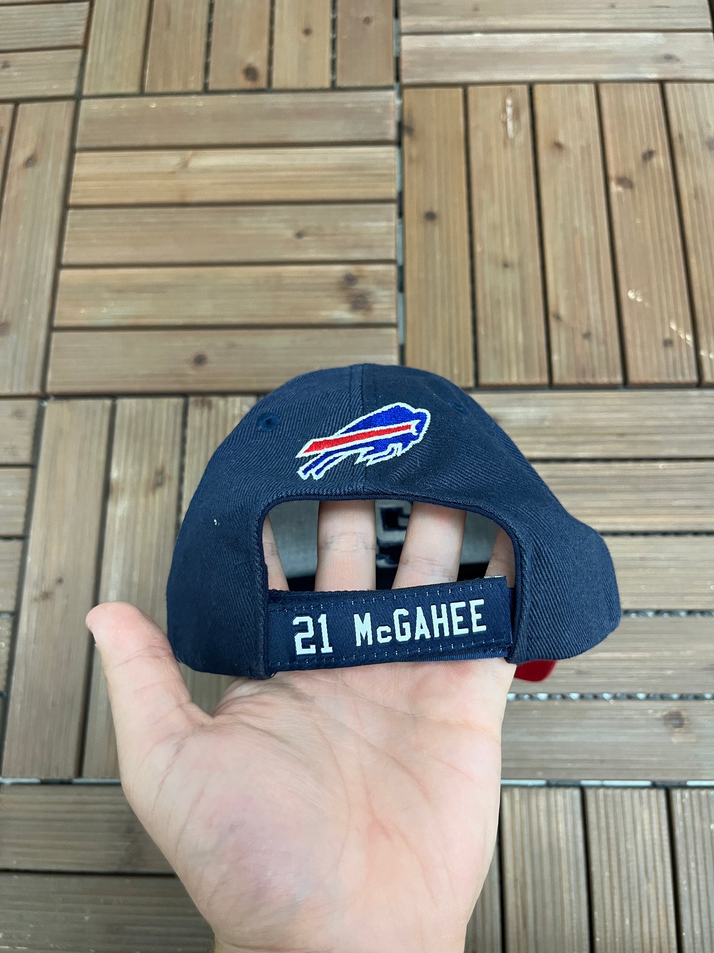 Buffalo Bills Willis McGahee Graphic Hat | Strap Back | Vintage 2000s NFL Football Blue Cap |