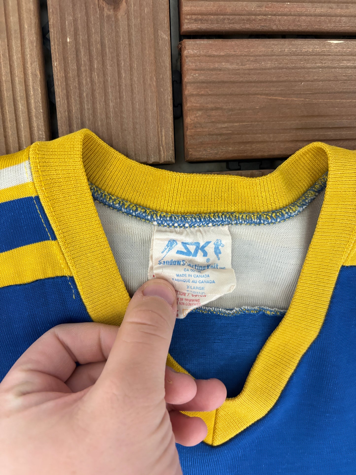 St. Louis Blues Hockey Jersey | Size X-Large | Vintage 1980s NHL Hockey Blue Jersey |