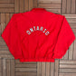 Canada Winter Games Team Ontario Windbreaker Jacket | Size Medium | Vintage 1990s Tennis Red Jacket |