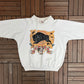 Abstract Native Art Graphic Crewneck | Size X-Large | Vintage 1990s Tourist Promotional White Sweater |