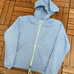 Court Casuals Blank Blue Zip Up Hoodie | Size Medium | Vintage 1990s Blank Light Blue Sweatshirt |