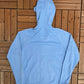 Court Casuals Blank Blue Zip Up Hoodie | Size Medium | Vintage 1990s Blank Light Blue Sweatshirt |