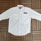 Harley Davidson Racing Graphic Tee | Size X-Large | Vintage 1990s Button Down White Shirt |